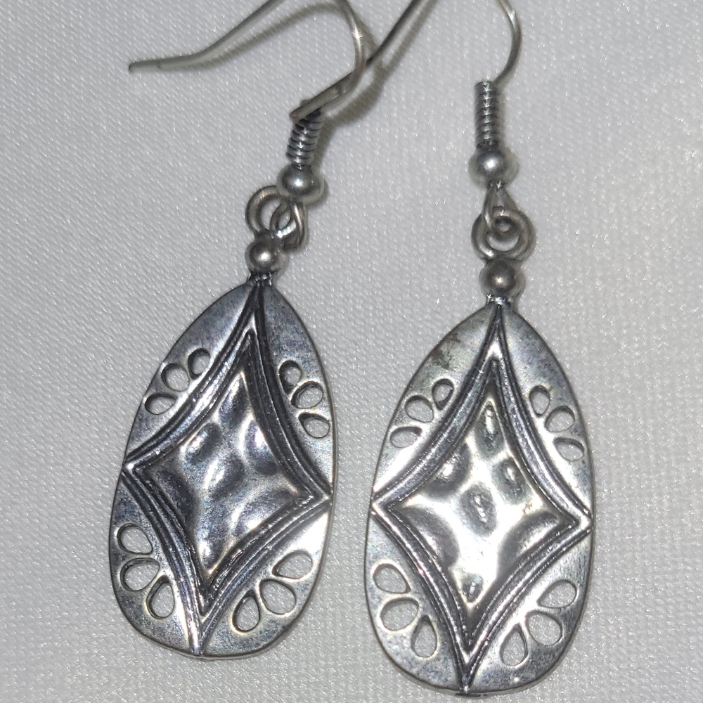Silver toned earrings